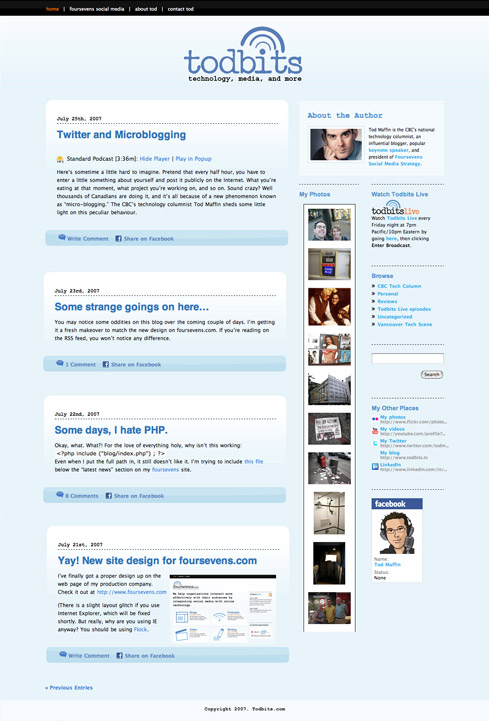 Todbits.com wordpress theme