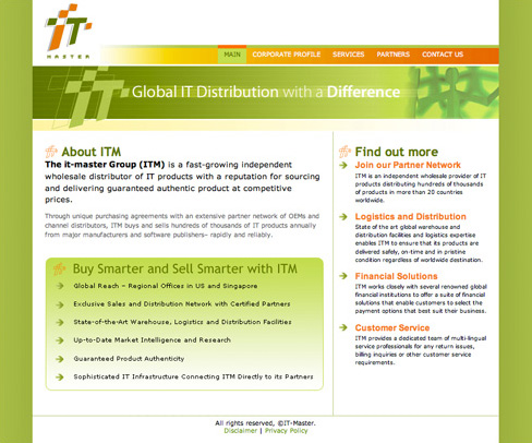 Corporate website for it-master.net