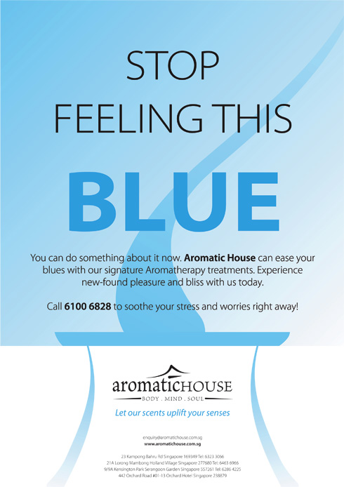 Proposed ad for Aromatic House - Blue