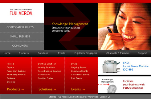 Fuji Xerox Singapore website visual II