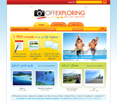 Off Exploring website